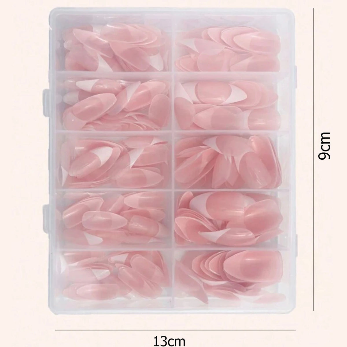 120pcs -box Almond White French Fake Nails for Stylish Women & Girls, Perfect for Daily Chic or Party Celebrations