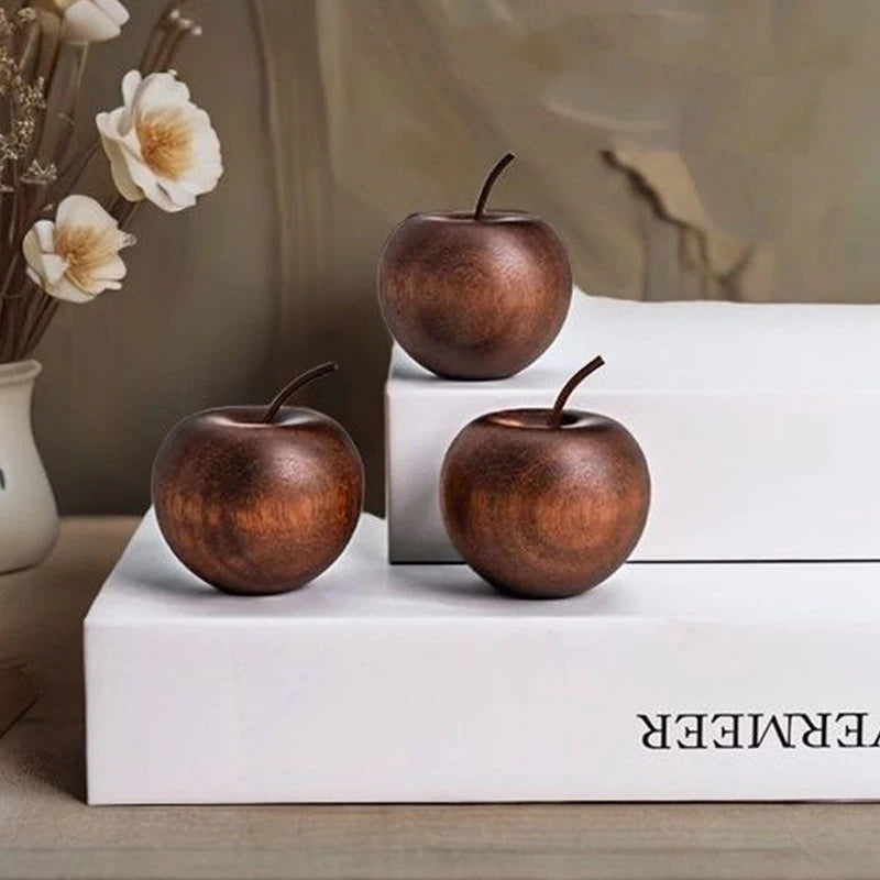 3/1Pcs Wooden Apple Shaped Essential Oil Diffuser Fragrance Diffuser Suitable For Home Bathroom Car Decoration