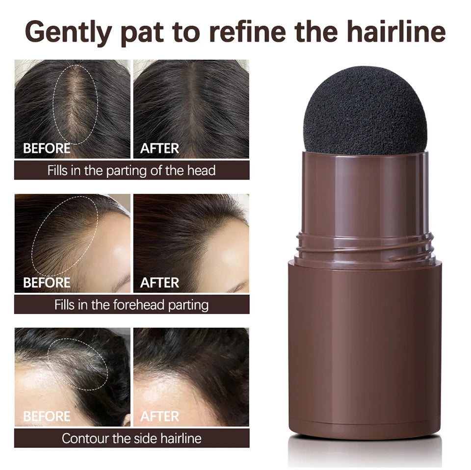 Waterproof Hairline & Root Concealer Pen – Instant Grey Coverage with Easy Blend Powder Stick for Normal Hair