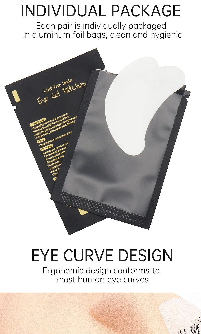 50-500 Pairs Eye Patches Eyelash Extension Under Eye Pads Makeup Lashes Patch Tip Stickers Pads For Eyelash Extension Supplies