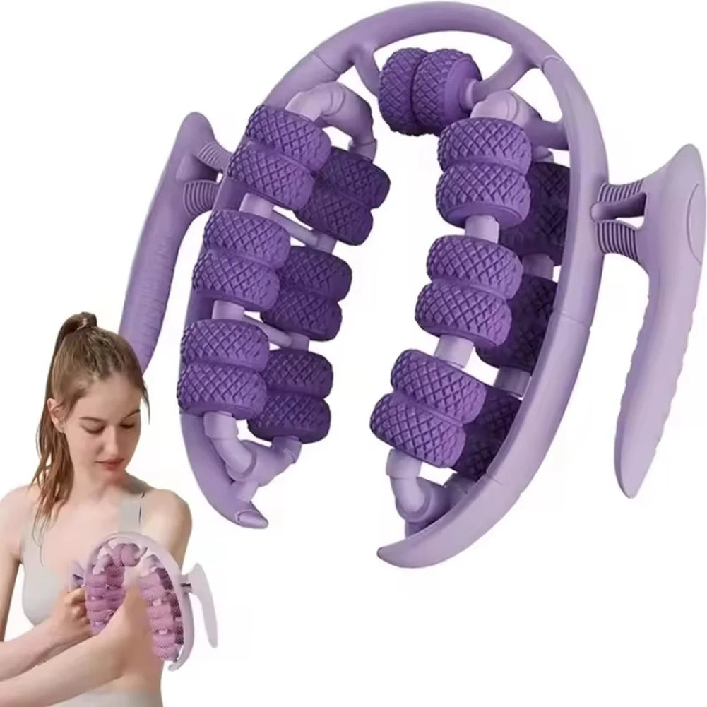 1Pc 26 Wheel Annular Leg Clamp Massager 360-degree Rotation Multifunctional Cellulite Massager Handheld Smooth Tool