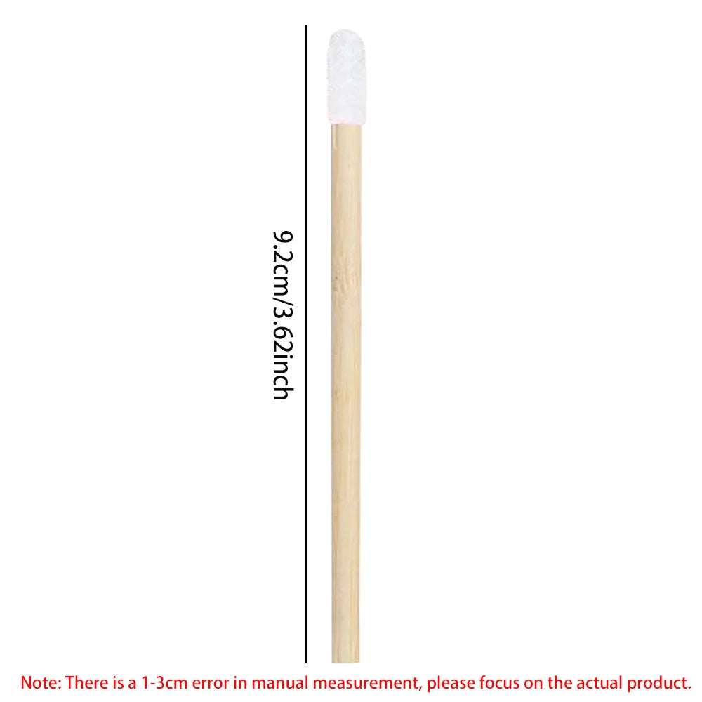 50/100pcs Lip Brushes Bamboo Handle Lip Brushes Lipstick Gloss Wands Applicator Makeup Tool For Eyelashes Extension Accessories