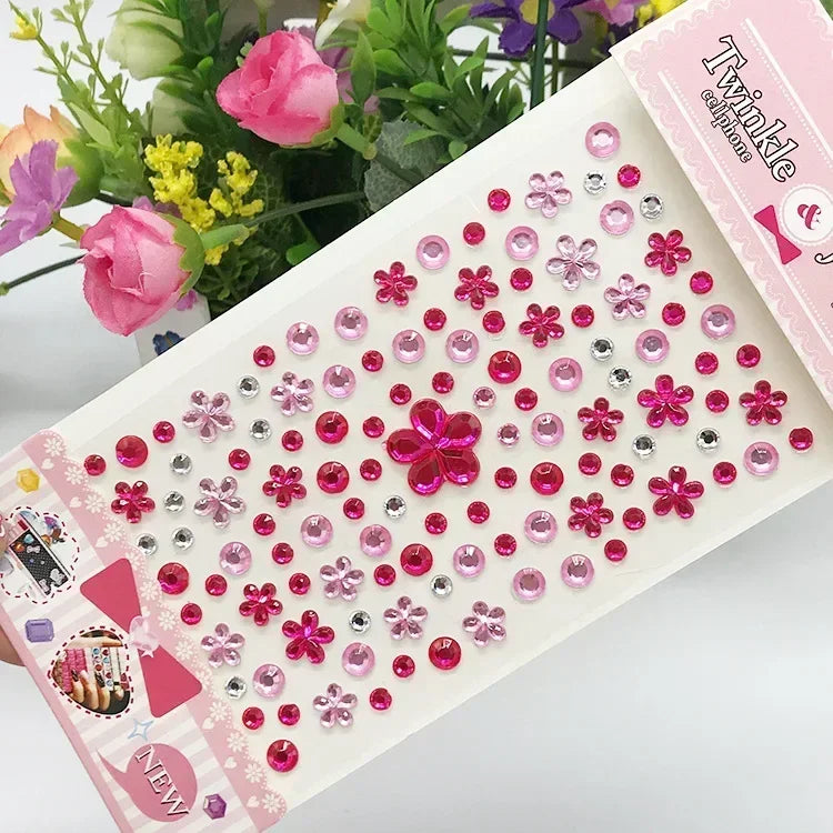 Rhinestone Acrylic Face Decoration Sticker Party Eyes Makeup Crystal Self-adhesive DIY Sticker Girls Face Diamond Tattoo Sticker
