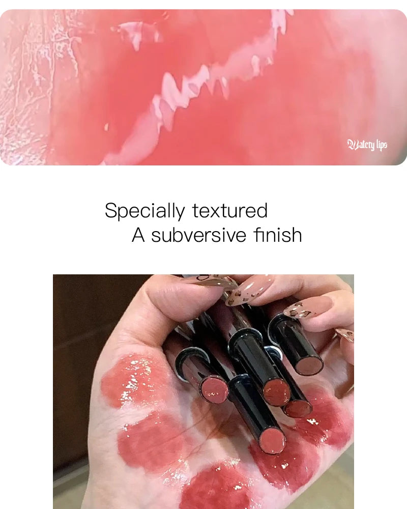HERORANGE Push-button Mirror Lipstick Moisturizing Long-lasting Lip Glaze Lipstick