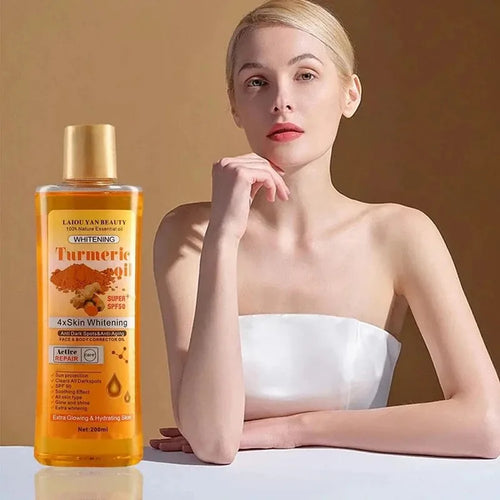 1/2PCS 200ml Turmeric Essential Oil Ginger Deep Hydration Moisturizer Nourishing Smoothing Face Serum Oil Moisturizer Skin Care