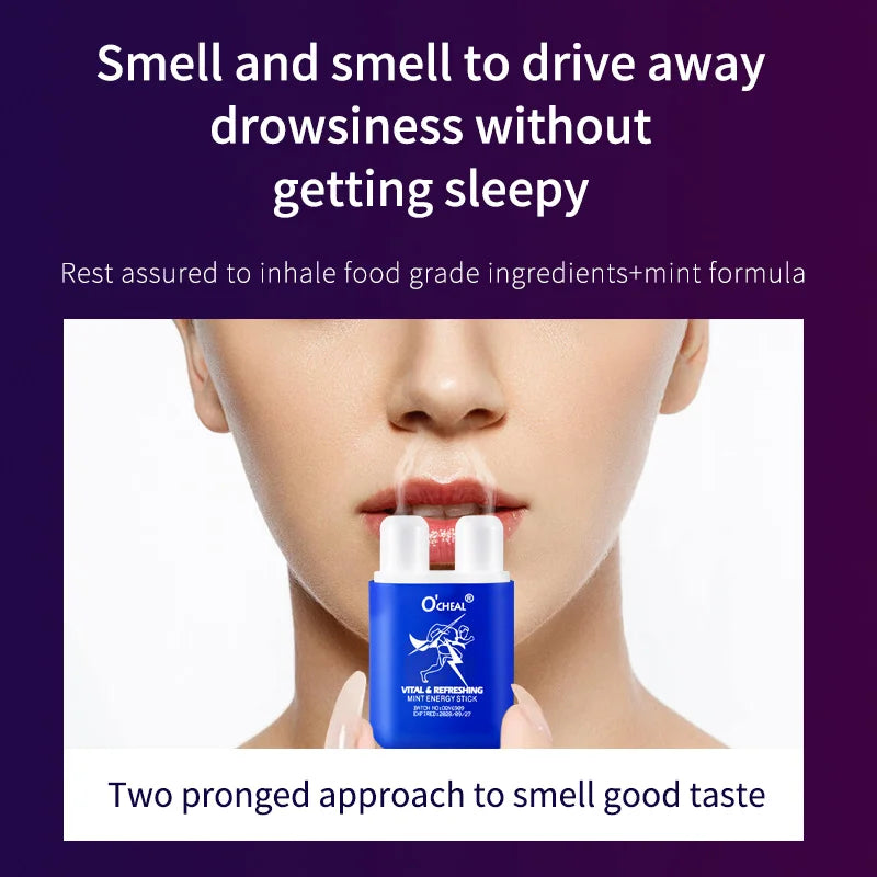 O'CHEAL Dual Hole Energizing Energy Bar Stick Aromatherapy Inhaler Energy Vapors Stick Aromatherapy Stick Stimulating Scent