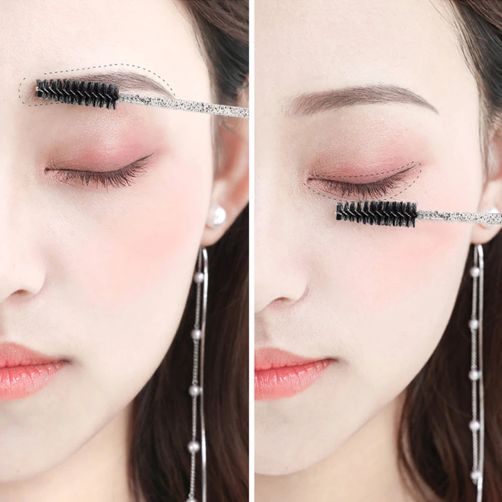 100Pcs Disposable Eyelash Brushes Spoolie Mascara Wands For Eyelash Extension Household Salon Cosmetic Supply