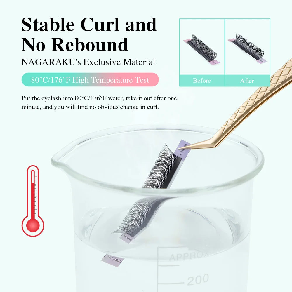 NAGARAKU YY Shape Double/Three Split Tips Triple Top  Interlaced Root Eyelash Extensions Eyelashes