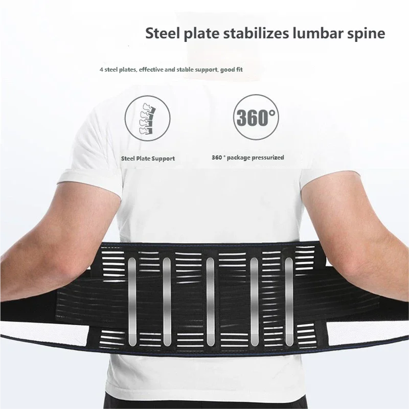 Adjustable back support belt breathable lumbar brace for men and women provides effective support for the lower back
