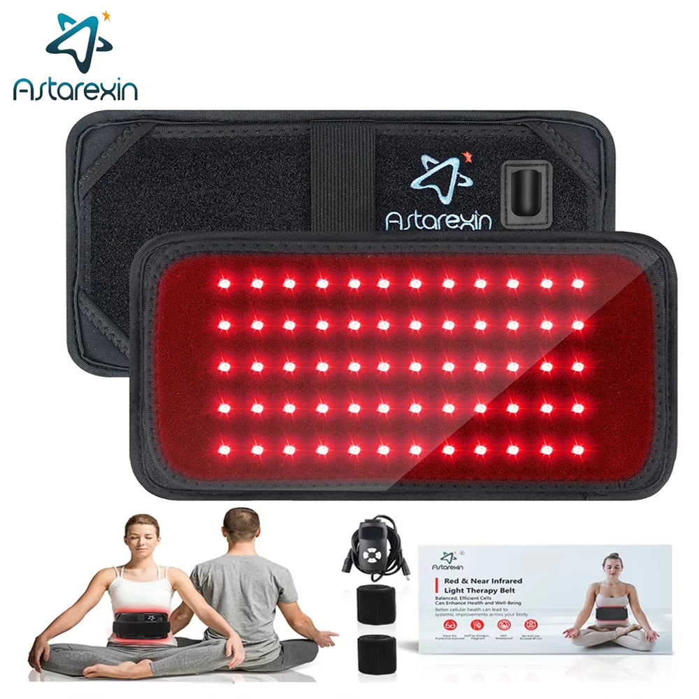 Infrared Light LED Healthcare Belt Waist Red Light Heating Massage Belt Pad Lumbar Back Waist Massager For Muscle Body Relief