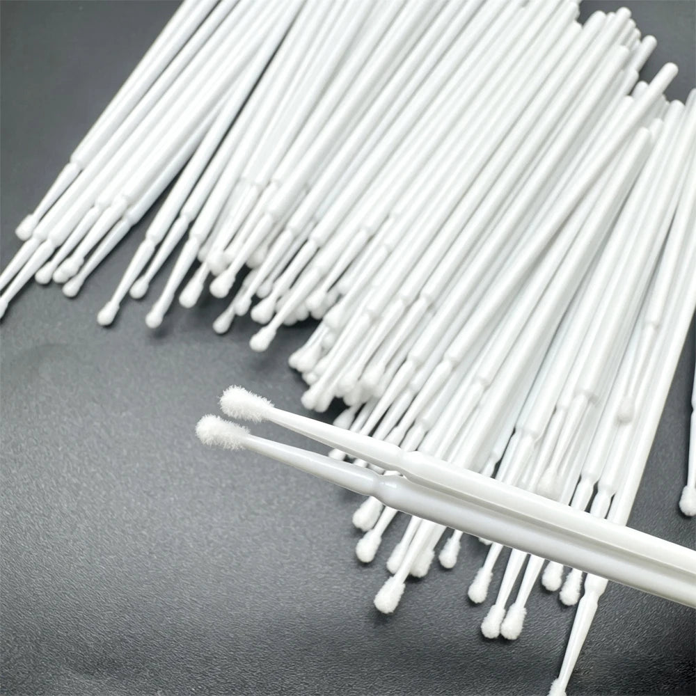 100Pcs Eyelash Cleaning Brush Lash Extension Micro Cotton Swab Individual Eyelashes Microbrush Beauty Makeup Clean Remover Tools