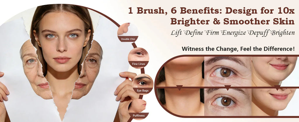 Massager Lymphatic Contour Face Brush Chin Jawline Sculpting Drainage Massager Face Ergonomically Designed Fit Skin Precisely