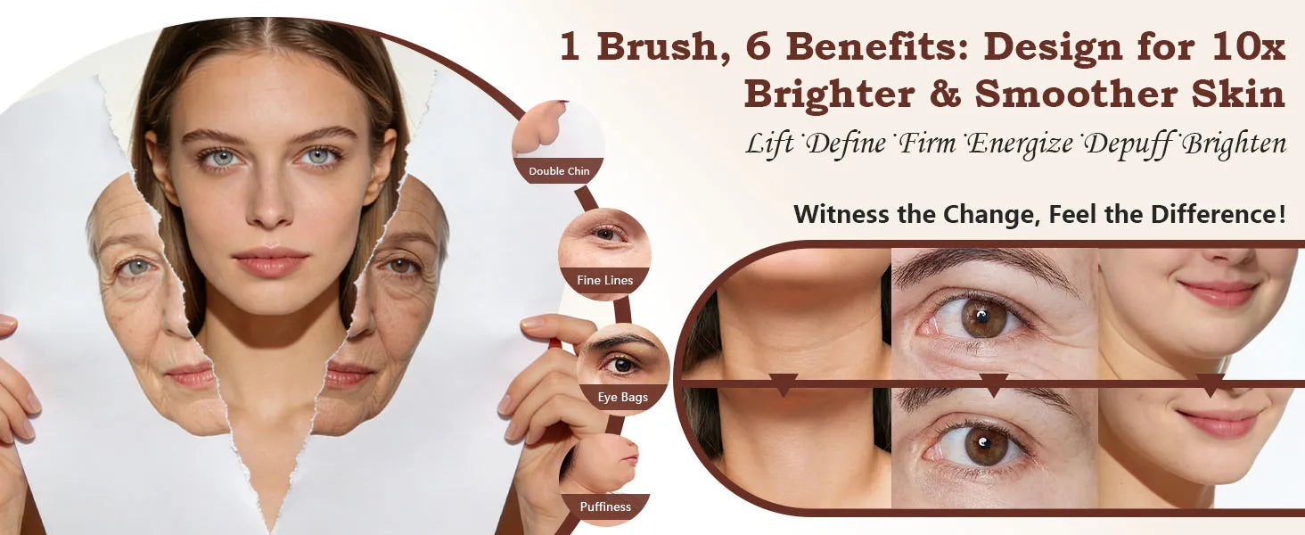 Massager Lymphatic Contour Face Brush Chin Jawline Sculpting Drainage Massager Face Ergonomically Designed Fit Skin Precisely