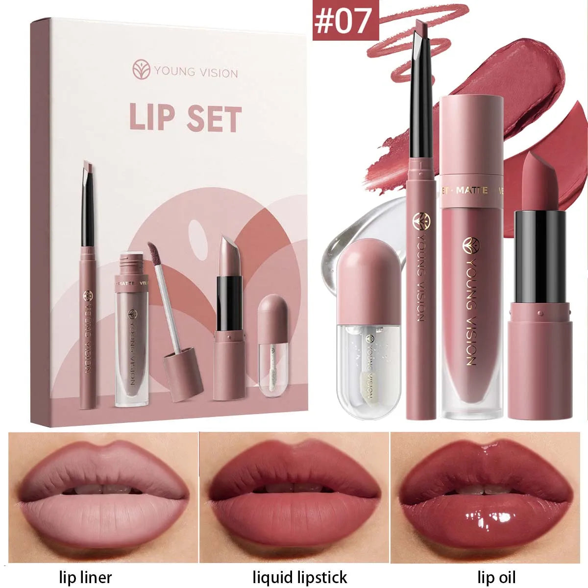 4pcs/10pcs/set Nude Lip Gloss Matte Velvet Lipstick Waterproof Long-lasting  Liquid Lipstick Women Moist Lip Tint