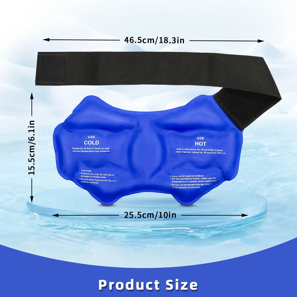 Ankle Brace Ice Pack Wrap For Sport Injuires Hot & Cold Compress Use Large Reusable Gel Cold Pack Ankle Support