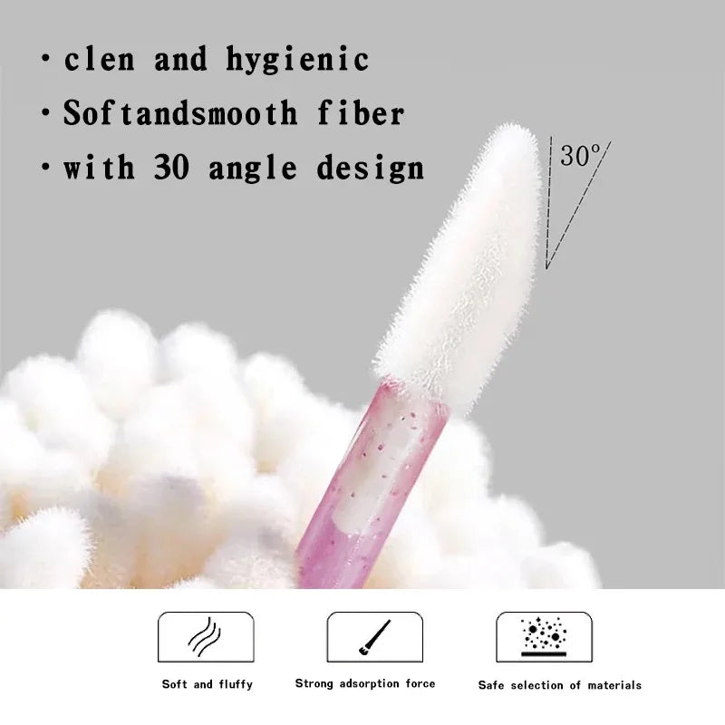 100Pcs Disposable Lip Brush Eyelash Extension Makeup Brushes Lash Extension Mascara Applicator Lipstick Wands Cosmetic Tools