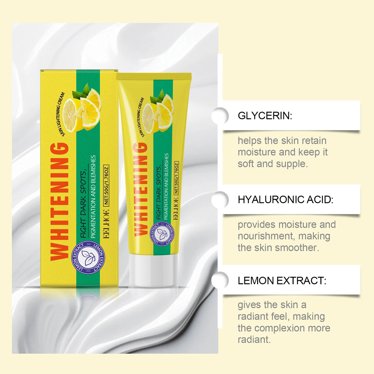 Lemon Brightening Body Lotion Gently Moisturizes Dry Skin Even Skin Tone Whitening Nourishing Lightening Body Cream