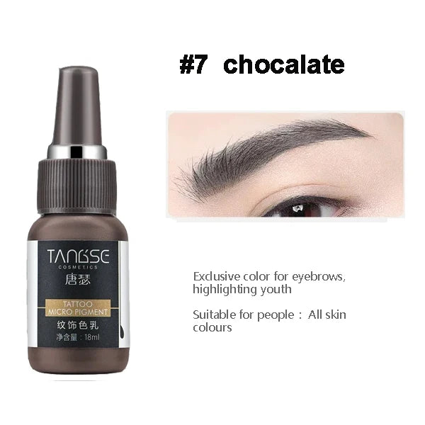 18ml Microblading Pigments Professional Tattoo Ink Set Permanent Makeup Eyebrow Lips Eyeline Tattoo Color Body Beauty Art Tool