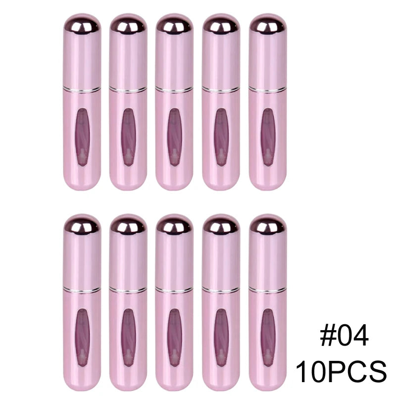 5ml Portable Refillable Spray Bottle Plastic liner Perfume Atomizer Mini Sample Bottle For Cosmetics Travel Empty Container