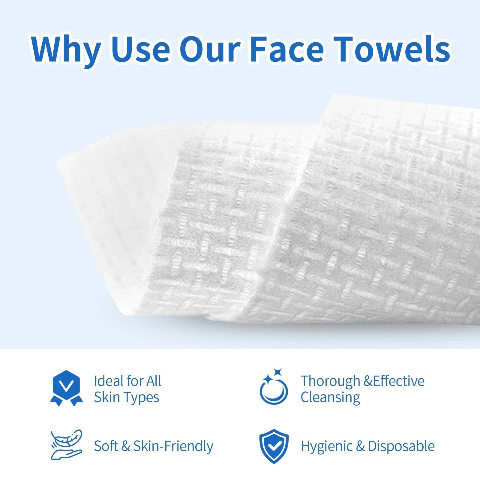 50Pcs/Box Disposable Face Towels Facial Cleansing Makeup Remover Dry Beauty Skincare Travel Pack