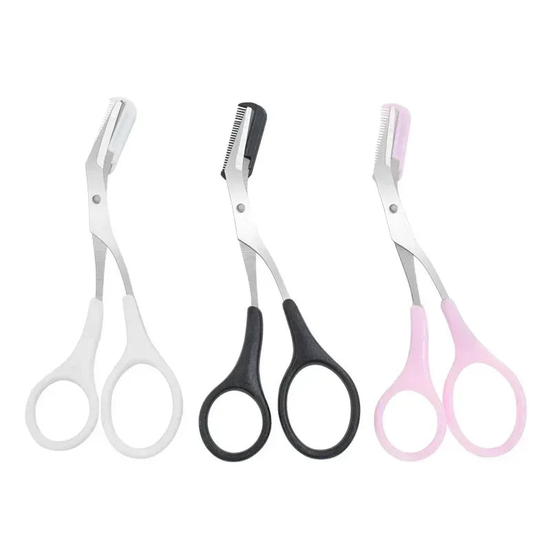 1/3PCS Eyebrow Trimmer Makeup Tools Stainless Steel Eyebrow Scissors with Comb Hair Removal  Eyebrows Shaping Makeup Tools