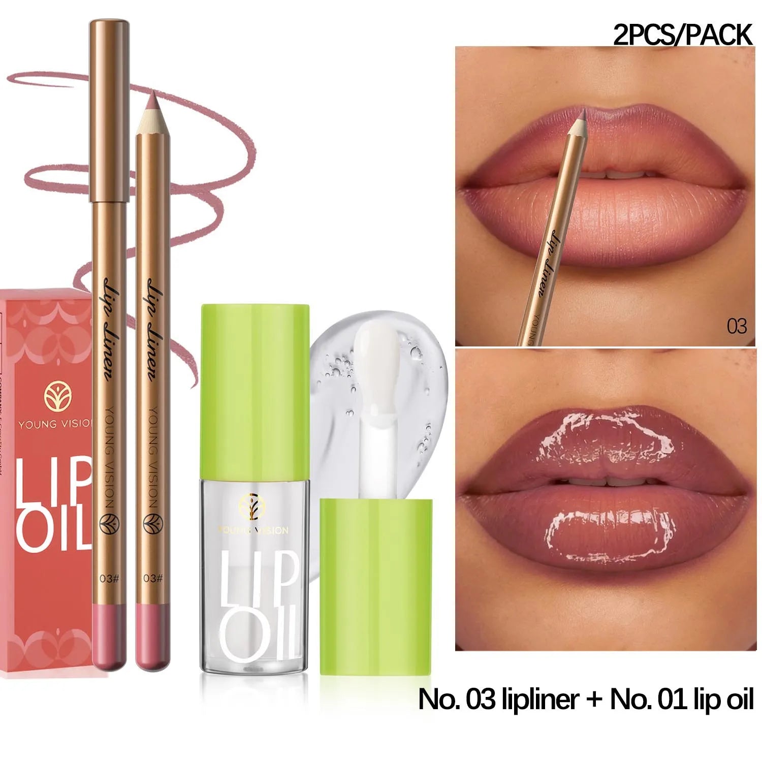 USHAS 12 Color Lip Liner + LIPSTICK Set Easy Coloring Matte Lipstick Long lasting nude red lipstick