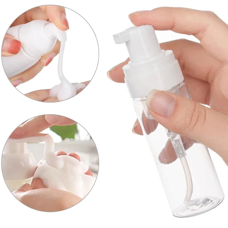 2Pcs 30ml 50ml 60ml 100ml Plastic Foam Pump Bottle Empty Face Eyelashes Cosmetic Bottle Cleaner Soap Dispenser Foam Bottle