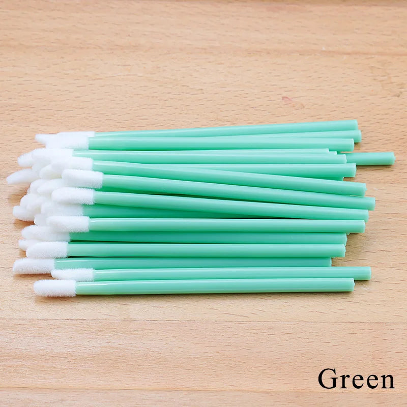 50Pcs Crystal Eyelashes Brushes Individual Lash Removing Cleaning Mascara Applicator Lip Brushes Makeup Eyelash Extension Tools