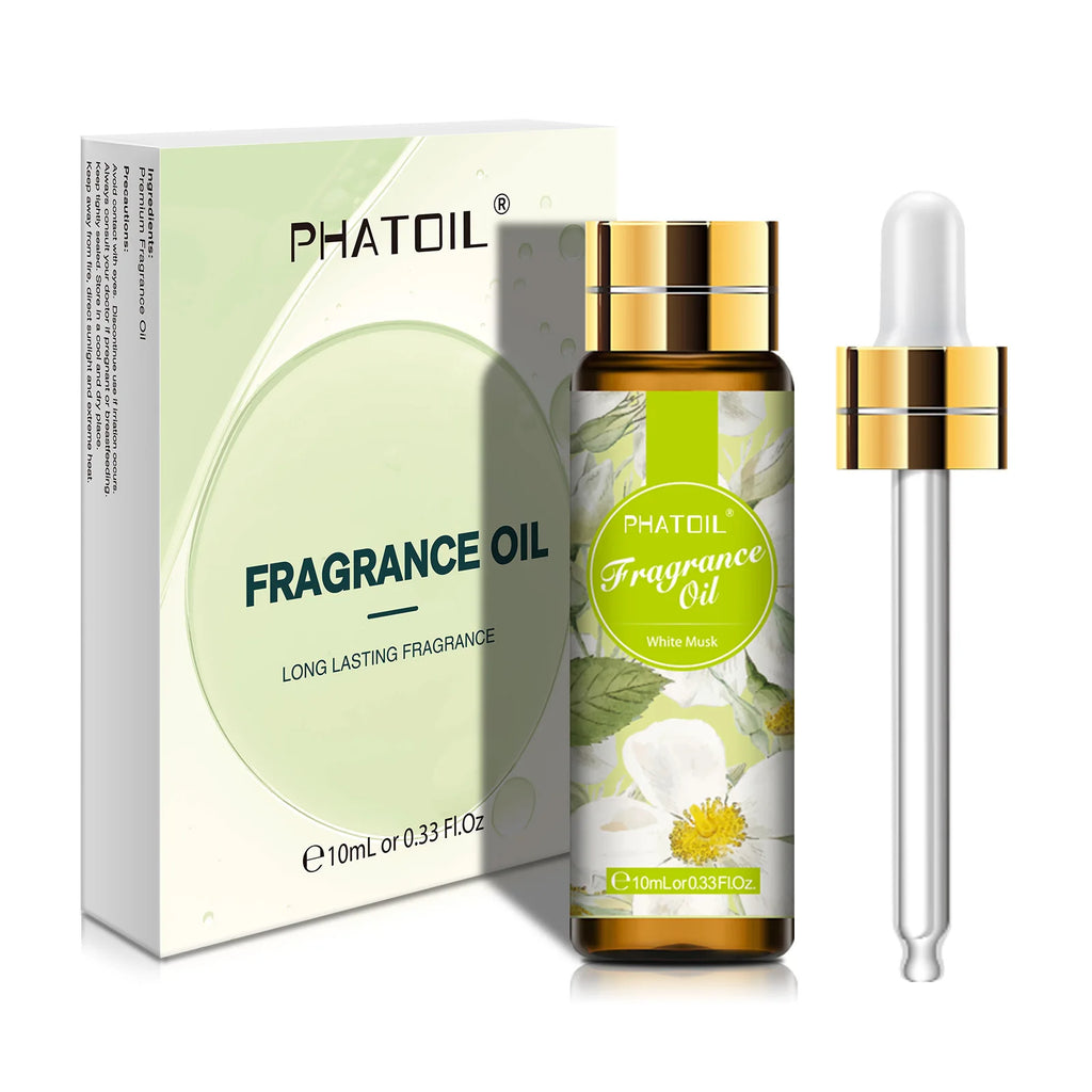 PHATOIL 10ml Coconut & Vanilla Fragrance Oil For Diffuser Aromatherapy White Musk Bubble Gum Baby Powder Fragrance Aroma Oils