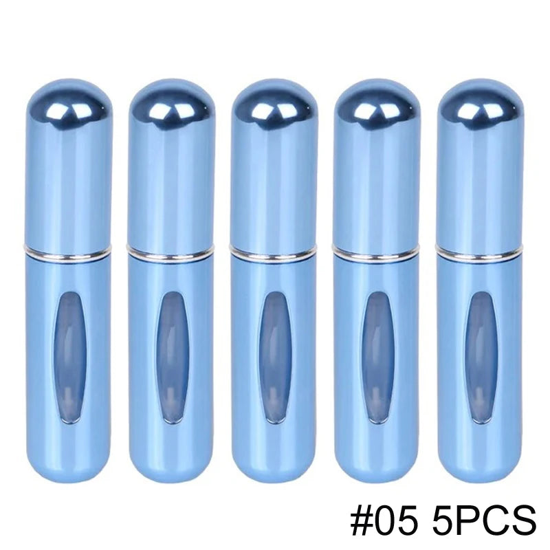 5ml Portable Refillable Spray Bottle Plastic liner Perfume Atomizer Mini Sample Bottle For Cosmetics Travel Empty Container