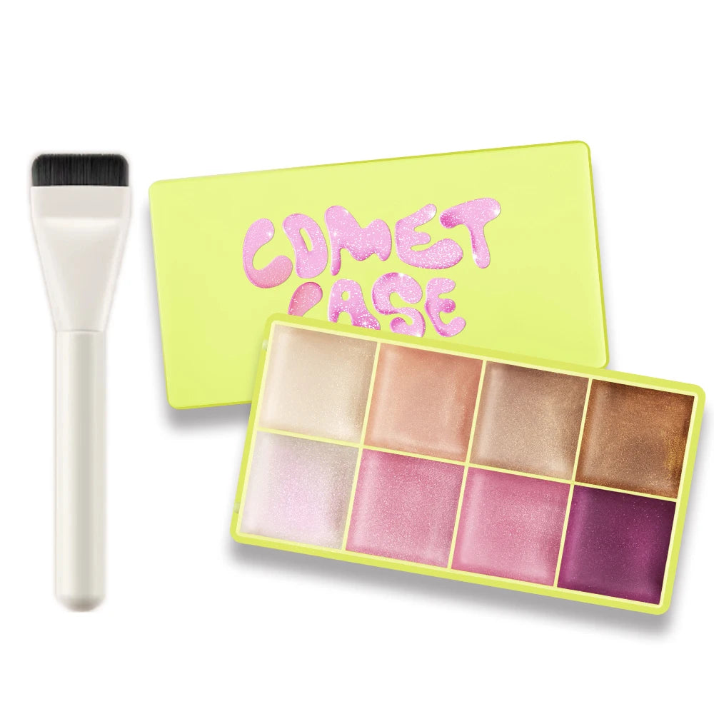 Curve Case Cream Eyebrow Cream Blush Highlighter Palette Matte Shimmer Finishes Shadow Tones Long-Lasting Cosmetics