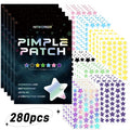 1680 Pimple Patch - Gentle and Non-Irritating, Covers Acne and Blemishes - 280 Star Shape Multi-Color Concealer Patches Daily Fa