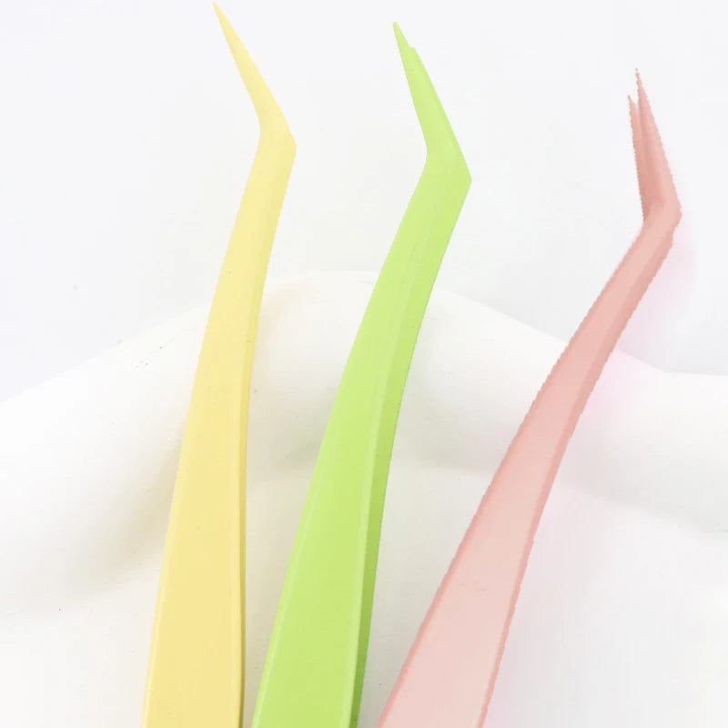 Anti-Stick Applicator No Glue Eyelashes Non Stick Coated Stainless Steel Tweezer Glue-free Eyelashes Beginner-Friendly tools