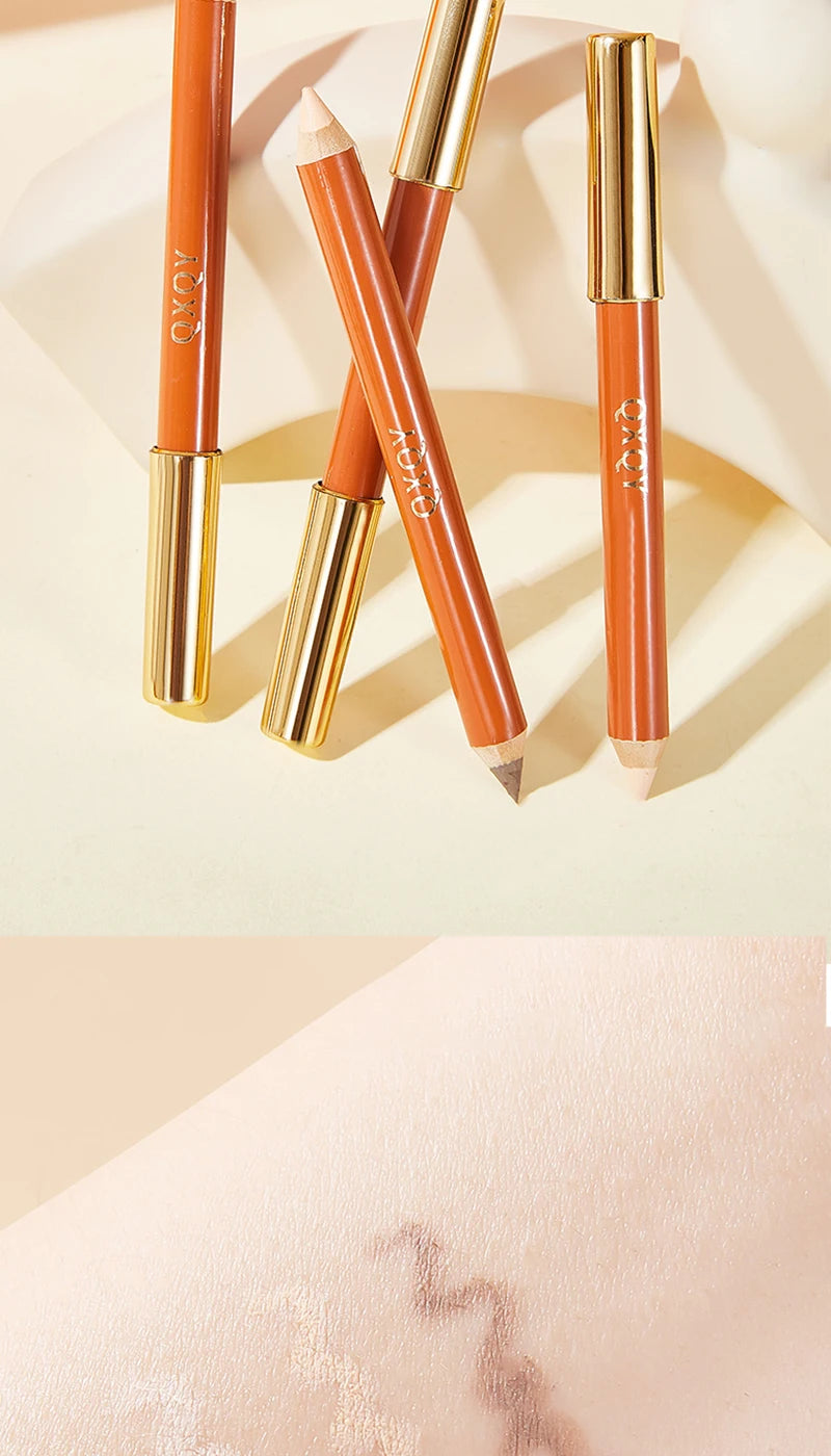 Three dimensional Fine Double Head Contour Pen to Lighten Tear Hole Natural Touch Nose Shadow Contour Holding Highlighter