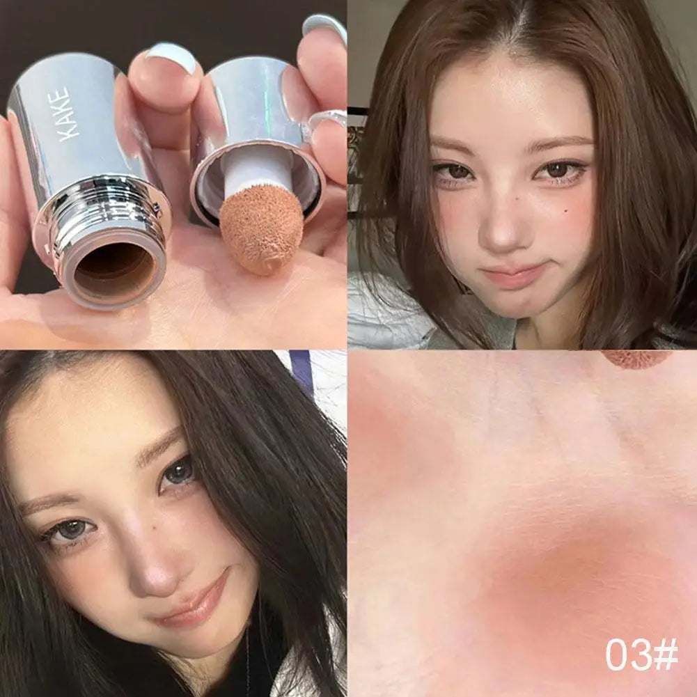 Velvet Liquid Blush Matte Sponge Head Blusher Natural Lasting Brighten Facial Contour Blush Tint Makeup