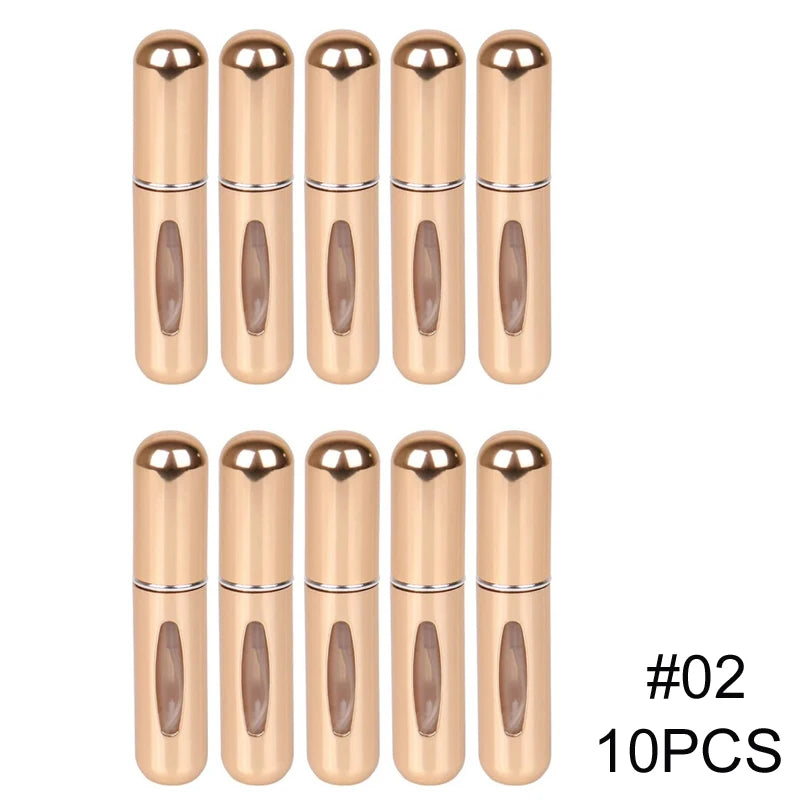 5ml Portable Refillable Spray Bottle Plastic liner Perfume Atomizer Mini Sample Bottle For Cosmetics Travel Empty Container