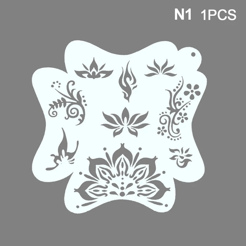 Stencils For Body Painting Face Art Stamps Temporary Tattoos Reusable Stencils Plastics