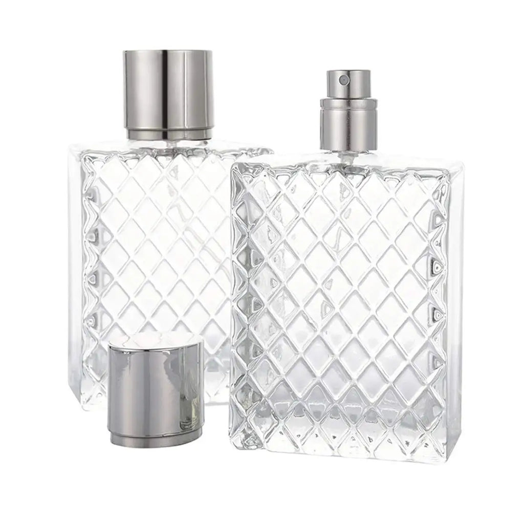 1pcs+2 Accessories 100ml Refillable Spray Perfume Bottle with 1 Spray Bottle, 1 Funnel, 1 Dispensing Tool