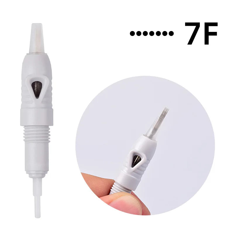10/50/100pcs Microblading Cartridge for Charmant Liberty Permanent Makeup Eyebrow Lips Eyeliner Pen Grey Tattoo Machine Needle