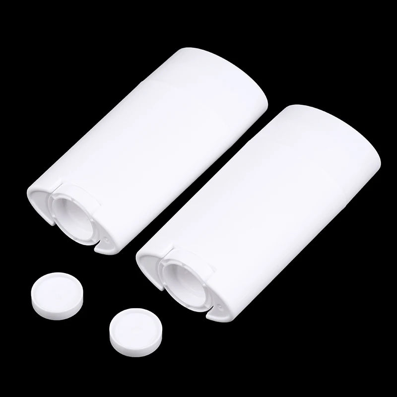 2Pcs 75g PP Empty Deodorant Containers Twist-Up Refillable Plastic Bottles for DIY Natural Deodorant Stick Tube Cosmetics