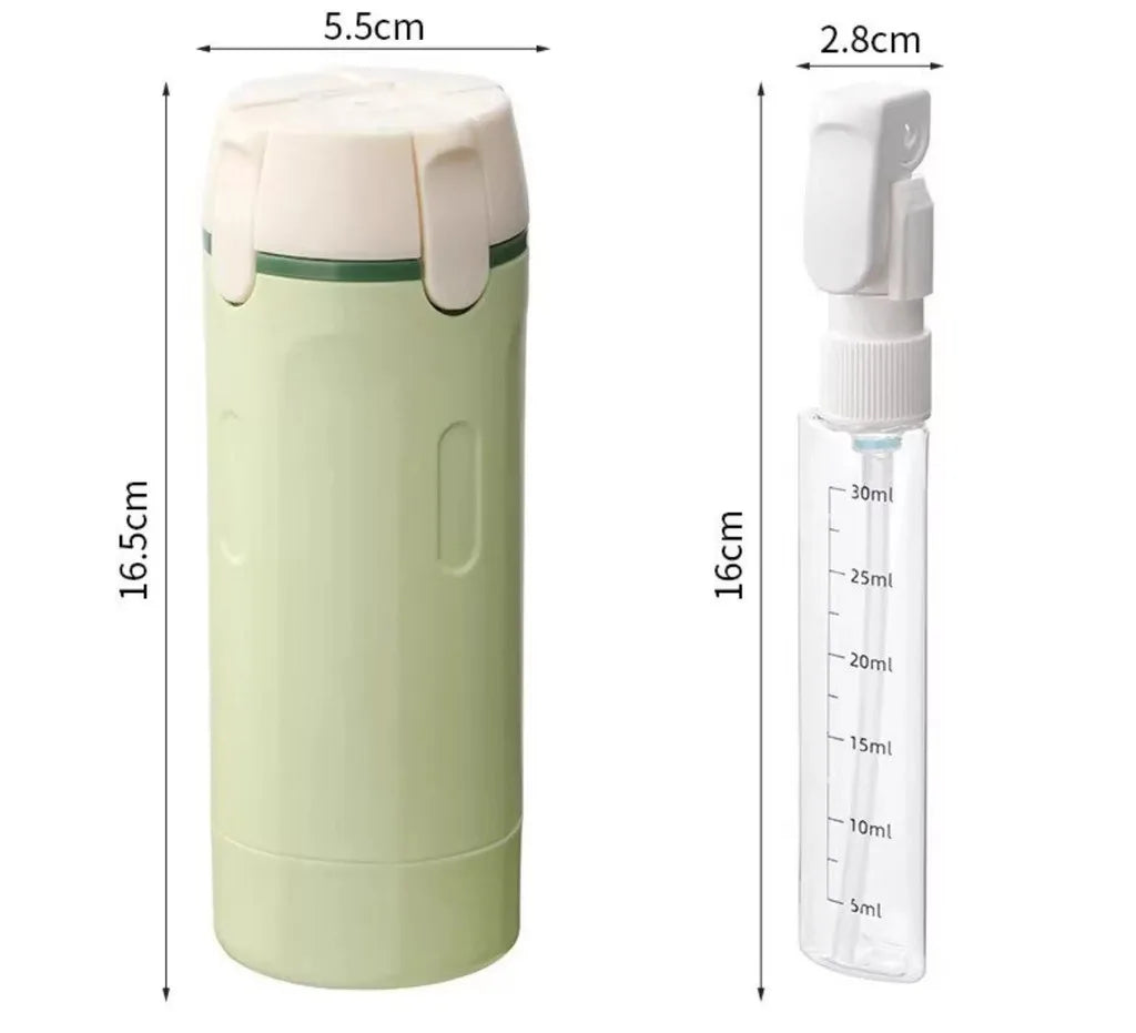 4-in-1 Travel Refillable Bottles, Portable Toiletries and Cosmetics Containers for Shampoo, Body Wash, Travel Storage Bottles