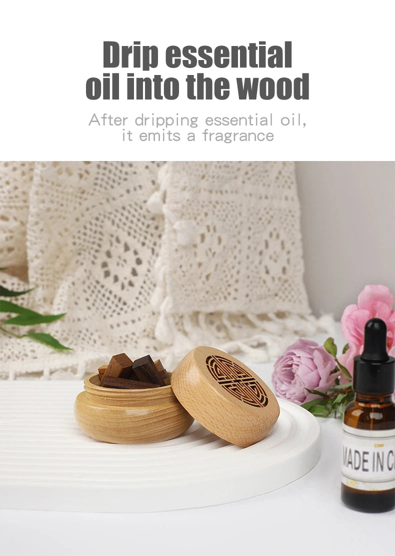Ancient Portable No perfume DIY fragrance wooden box aroma diffuser decorations items living room bedroom car home accessories