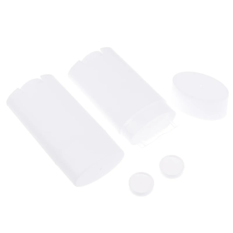 2Pcs 75g PP Empty Deodorant Containers Twist-Up Refillable Plastic Bottles for DIY Natural Deodorant Stick Tube Cosmetics