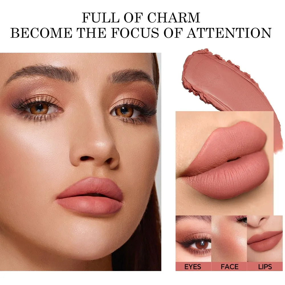Non Stick Cup Cream Lipstick, Long Lasting Lip Gloss, Matte Lip Gloss, Waterproof And Easy To Apply Makeup
