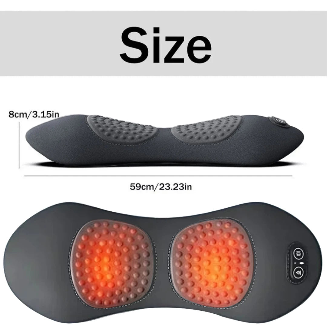 Heating Vibration Massage Pillow Electric Lumbar Support Pad Bed Sleeping Waist Protection Cushion Lying Flat Waist Pain Relief