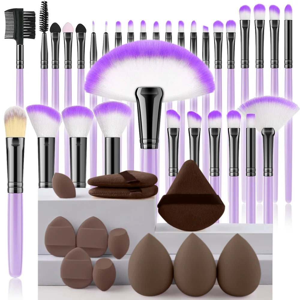32Pc Makeup Brush Set Cosmetic Tools for Powder Eye Shadow Foundation Blush Blending Beauty Makeup Brush Kit for Makeup Starters