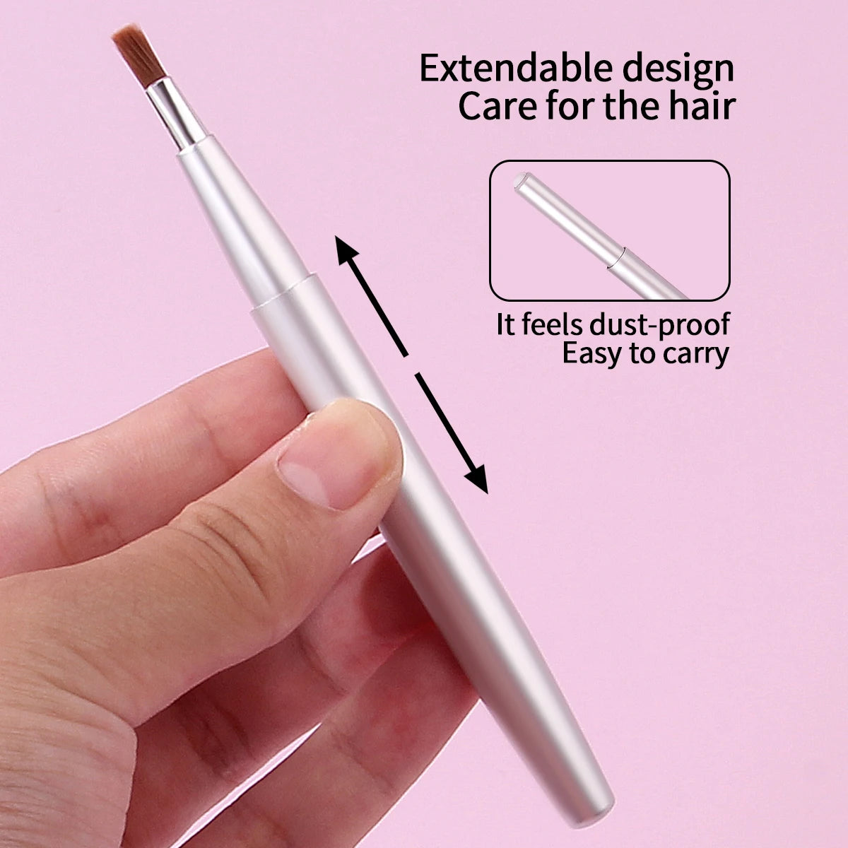 1pcs Mini Portable Lipstick Brush Lipstick Brush Soft Lipstick Brush Lip Concealer Brush with Cover Makeup Brush Tool