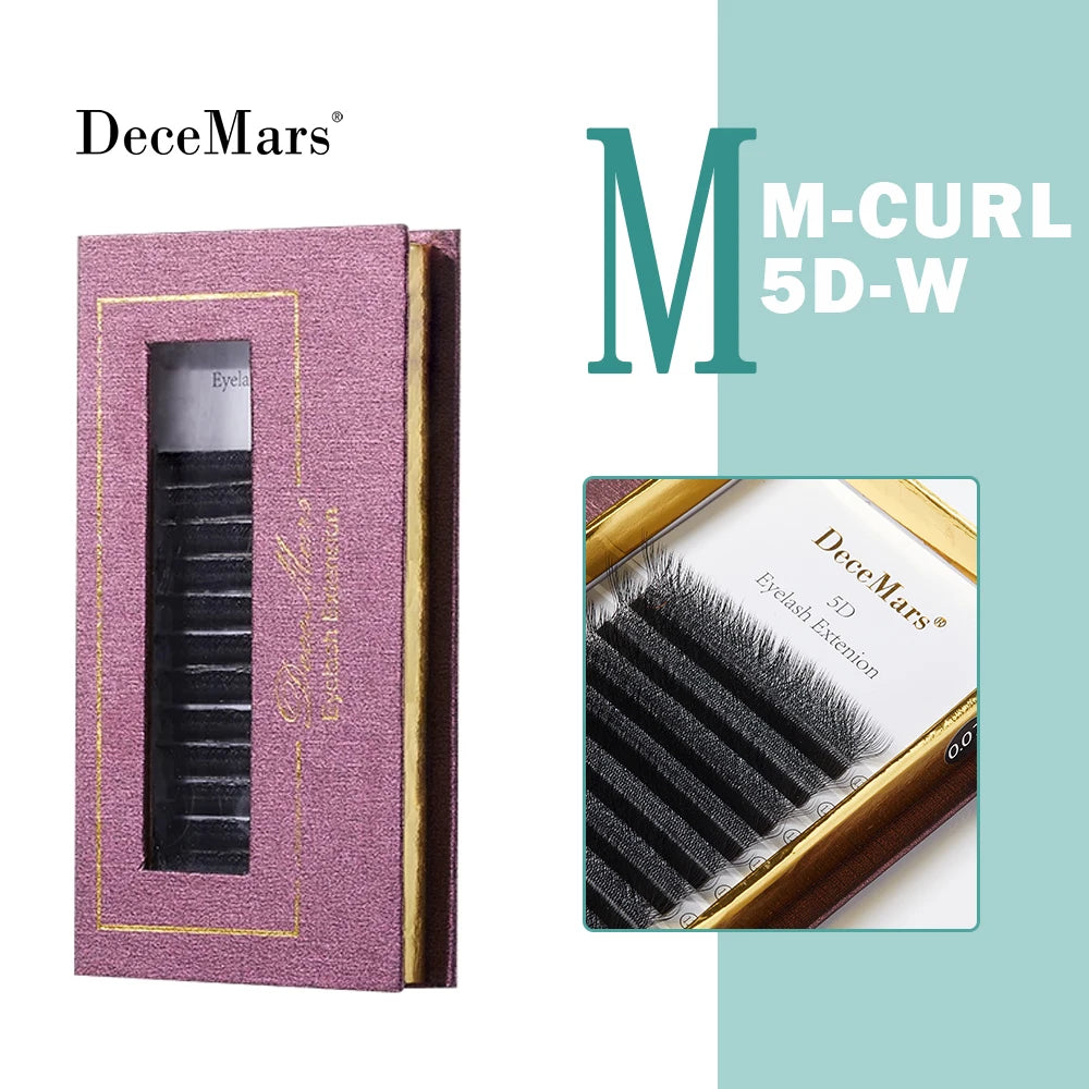 DeceMars L-curl M Curl YY 3D 4D 5D 6D Eyelash Extension 12 Lines for Makeup