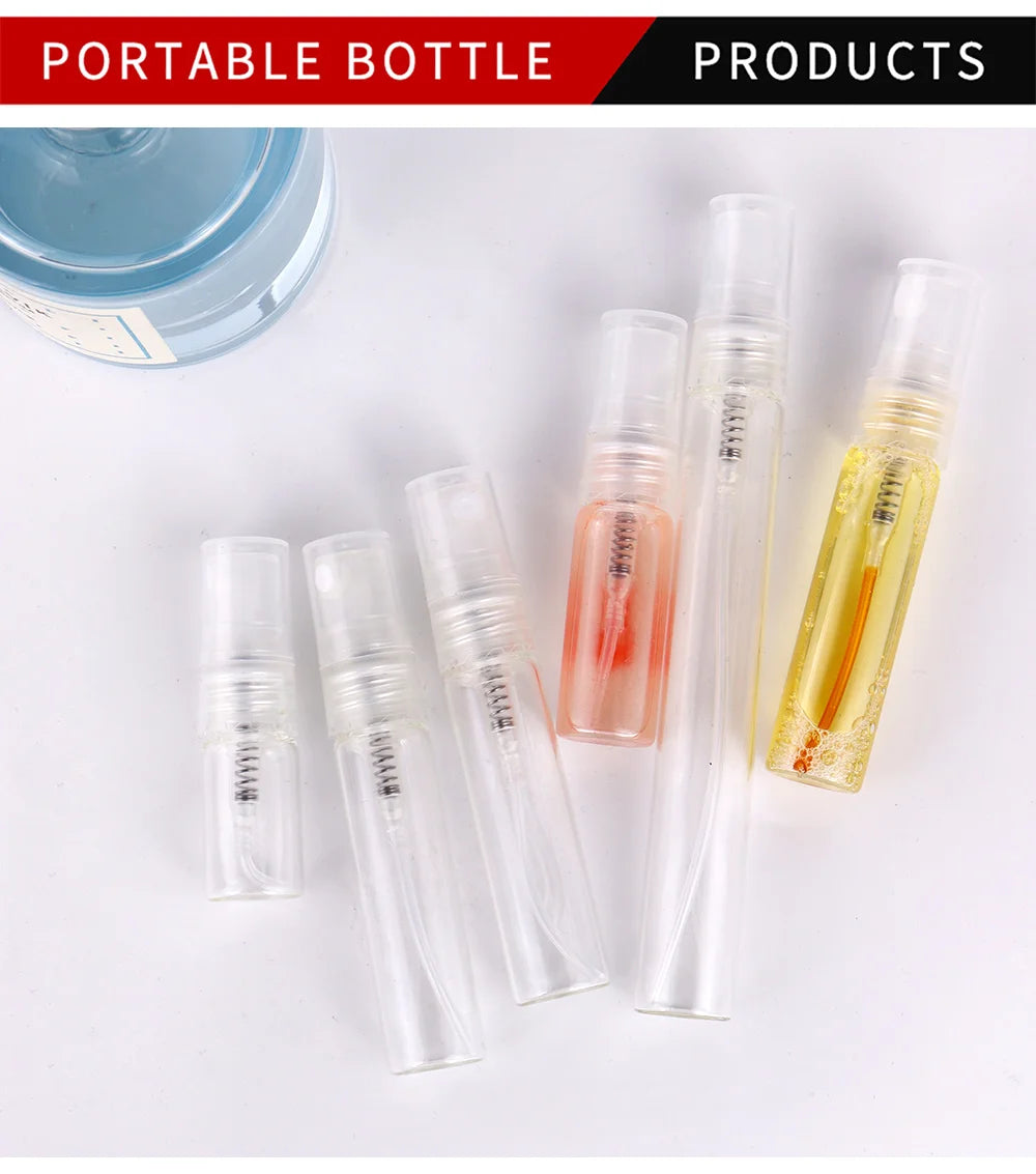 Best Selling 8 Pack 2/3/5/10ml Mini Clear Glass Perfume Bottle Refillable Perfume Bottle Sprayer Portable Travel
