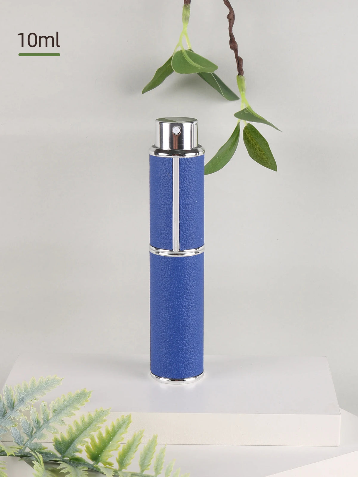 10ml rotary leather perfume bottle, empty refillable travel container, empty cologne bottle, portable spray bottle, pocket size